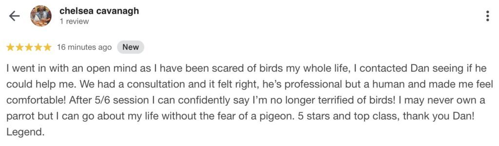 Fear of birds hypnotherapy review